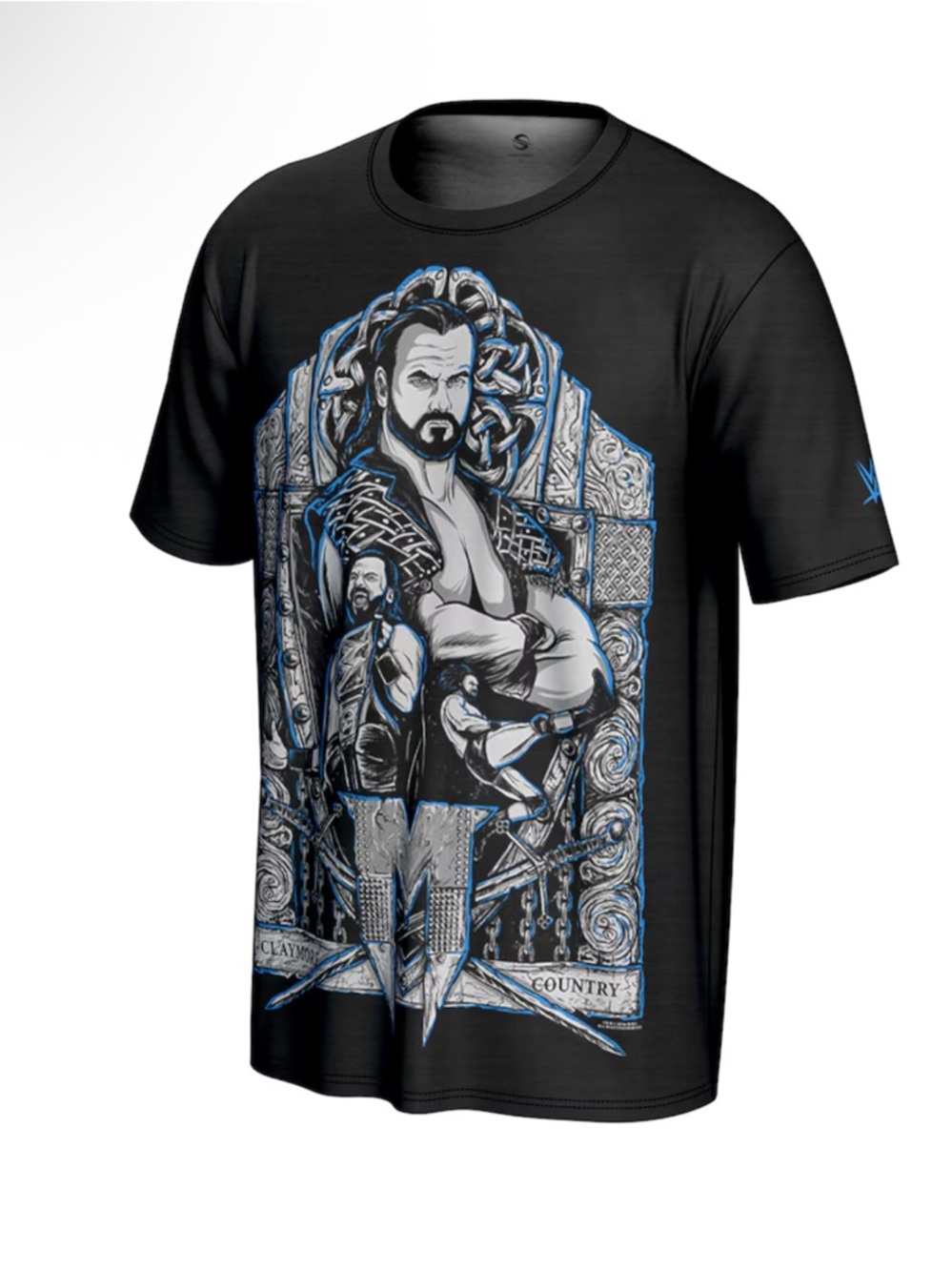 WWE Authentic Drew McIntyre Black Superstar Collage T-Shirt